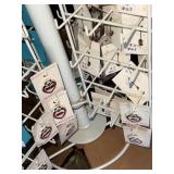 White Rotating Jewelry Display Rack - Handmade Minnesota Pins