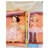Madame Alexander Abigail Fillmore and Renoir Collector Dolls in Pink Dresses