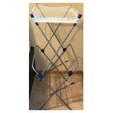 Folding Metal Laundry Drying Rack with Mesh Shelf