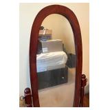 Vintage Wooden Cheval Floor Mirror, 60 Inch