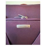Samsonite Purple Rolling Carry-On Luggage with USB Ports