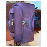 Samsonite Purple Rolling Carry-On Luggage with USB Ports