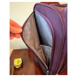 Samsonite Purple Rolling Carry-On Luggage with USB Ports