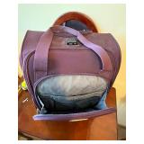Samsonite Purple Rolling Carry-On Luggage with USB Ports