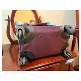 Samsonite Purple Rolling Carry-On Luggage with USB Ports