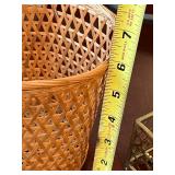 Holiday Decor and Home Accessory Lot with Tiered Metal Stand, Christmas Tree, Basket, and Planter