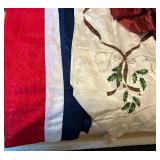 Assorted Linens, Table Runner, Small Rug, and Wig with Cap