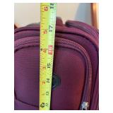 Verage Burgundy Rolling Carry-On Suitcase with USB Port