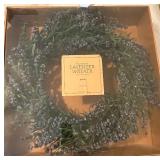 Home Decor Collection with Lavender Wreath, Wind Chime, Glass Set, and Accessories