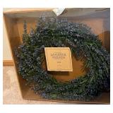 Home Decor Collection with Lavender Wreath, Wind Chime, Glass Set, and Accessories