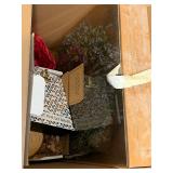 Home Decor Collection with Lavender Wreath, Wind Chime, Glass Set, and Accessories