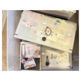 Large Scrapbooking Lot with Stickers, Templates, Punches, and Organizers