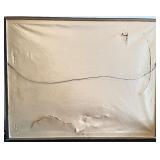 Framed Floral Embroidery Artwork with Wood Frame 29x23 Inches