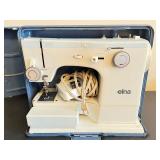 Elna SU Vintage Electronic Sewing Machine with Foot Pedal and Case