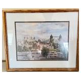 Set of 3 Framed H. Moss London Landmark Prints (Tower Bridge, Trafalgar Square, Buckingham Palace)