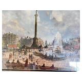 Set of 3 Framed H. Moss London Landmark Prints (Tower Bridge, Trafalgar Square, Buckingham Palace)