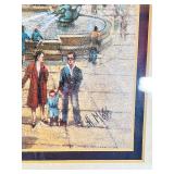 Set of 3 Framed H. Moss London Landmark Prints (Tower Bridge, Trafalgar Square, Buckingham Palace)