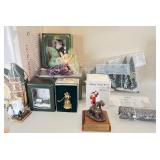 Collection of Christmas Village Decorations, Figurines, and Ornaments