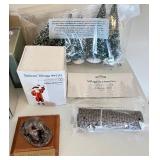 Collection of Christmas Village Decorations, Figurines, and Ornaments