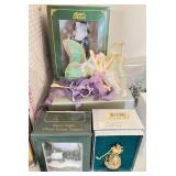 Collection of Christmas Village Decorations, Figurines, and Ornaments