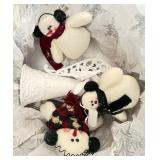 Collection of Christmas Village Decorations, Figurines, and Ornaments