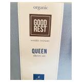 Good Rest Organic Queen Sheet Set, Wrinkle Resistant New in package