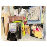 Large Lot of Office Supplies Including Organizers, Pens, Crayons, Binder Clips and Accessories