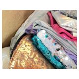 Collection of Holiday and Specialty Fabric Remnants Assorted Patterns and Finishes