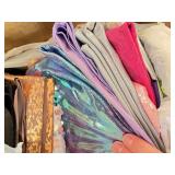 Collection of Holiday and Specialty Fabric Remnants Assorted Patterns and Finishes