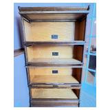 Antique Fred Macey 4-Sectional Oak Barrister Bookcase