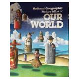 Collection of 6 Hardcover Books Including National Geographic Atlases, Impressionists, Pride and Prejudice