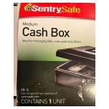 SentrySafe Medium Cash Box with Key and Removable Tray