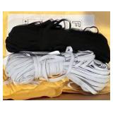 Bulk Lot of Fabric Face Masks and Elastic Straps Sewing Supplies