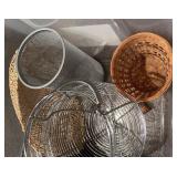 Collection of Baskets, Organizers, and Wire Storage Containers