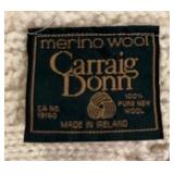 Carraig Donn Merino Wool Aran Knit Scarf with Fringe