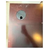 Large Dark Wood Executive Office Desk with Drawers and Cable Ports