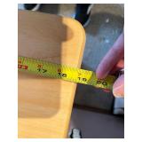 Rolling Wood Side Table with Adjustable Lamp and Magnifier