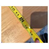 Rolling Wood Side Table with Adjustable Lamp and Magnifier