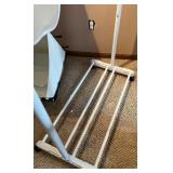 Adjustable Metal and Plastic Rolling Garment Rack