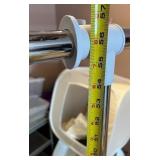 Adjustable Metal and Plastic Rolling Garment Rack