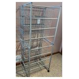 Metal Wire Storage Rack with 6 Removable Baskets, 53in Height