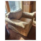 Upholstered Armchair with Floral Stripe Pattern, 45x40x30 Inches