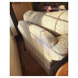 Upholstered Armchair with Floral Stripe Pattern, 45x40x30 Inches