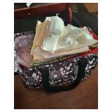 Collection of Assorted Fabric Remnants and Fat Quarters with Patterns