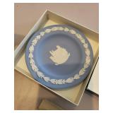 Collection of 9 Wedgwood and Crown Staffordshire Decorative Plates and Trinket Dishes with Boxes