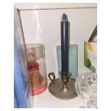 Collection of Candle Holders, Taper Candles, Oil Diffusers, and Scented Items