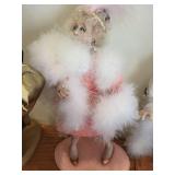 Set of 3 Handmade Character Dolls with Vintage Costumes and Stands