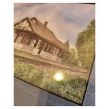 Wayzata Train Depot Collector Plate and Sealed Art Print