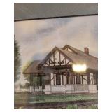 Wayzata Train Depot Collector Plate and Sealed Art Print