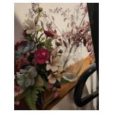 Lot of Artificial Floral Arrangements with Vases and Decorative Pieces